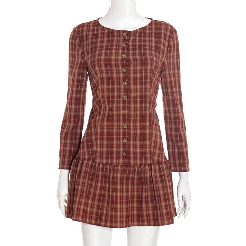 Button-embellished muslin mini dress - Monica