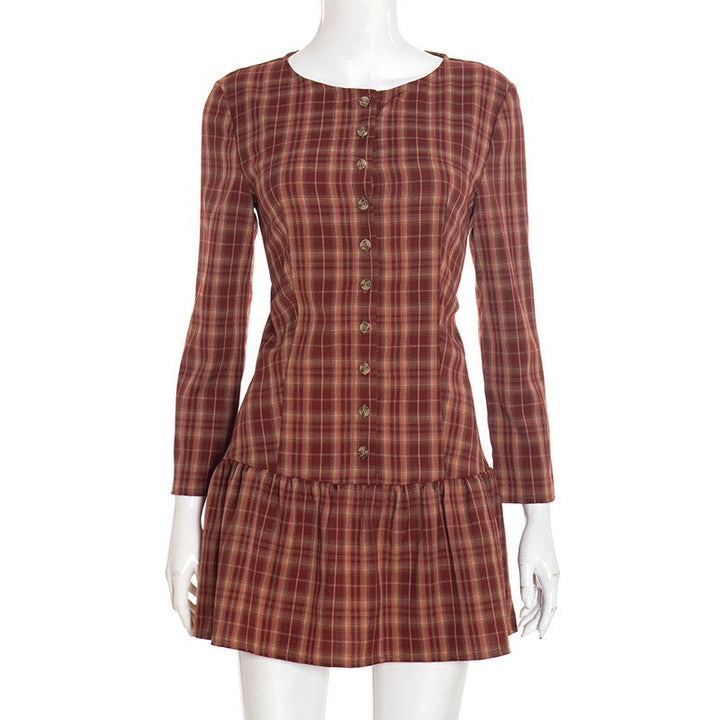 Button-embellished muslin mini dress - Monica