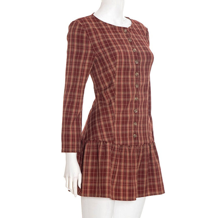 Button-embellished muslin mini dress - Monica