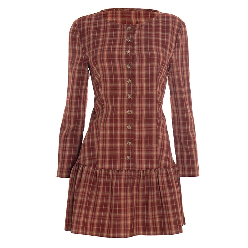 Button-embellished muslin mini dress - Monica