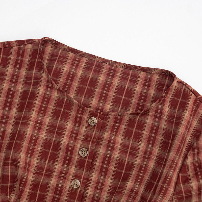 Button-embellished muslin mini dress - Monica