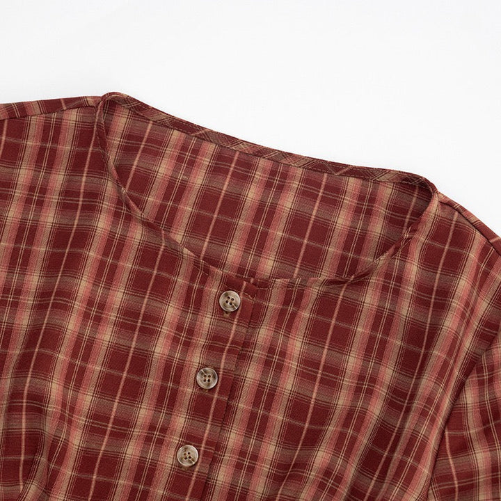 Button-embellished muslin mini dress - Monica