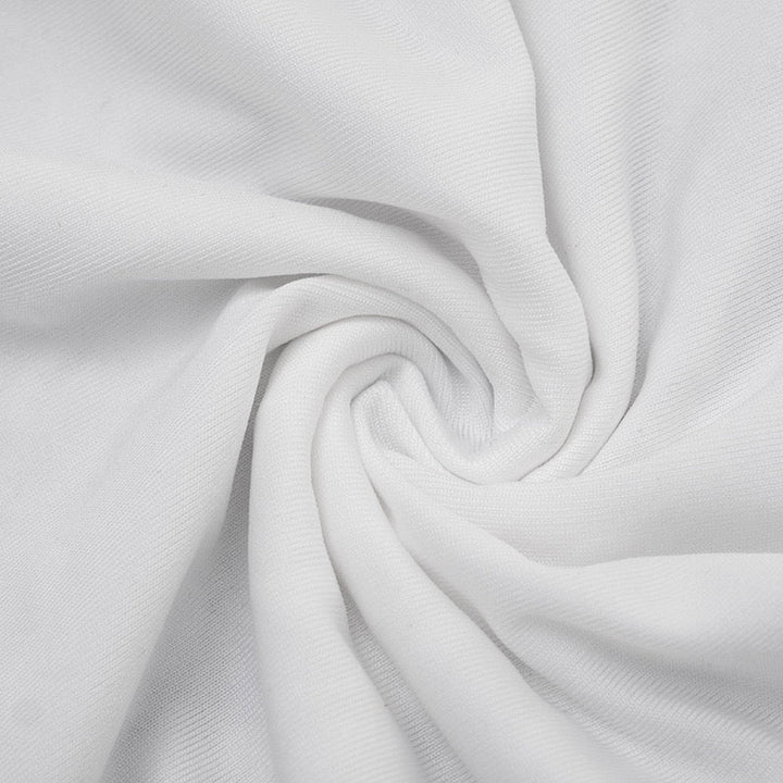 Mini dress with lace design and pleats with a trail decoration - Tzuf