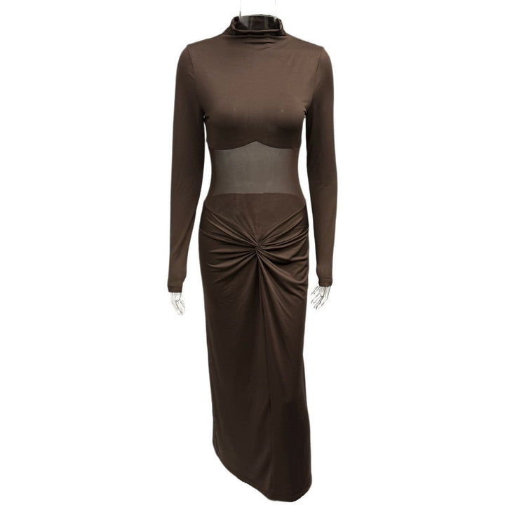 Chiffon and gathered maxi dress - Verena