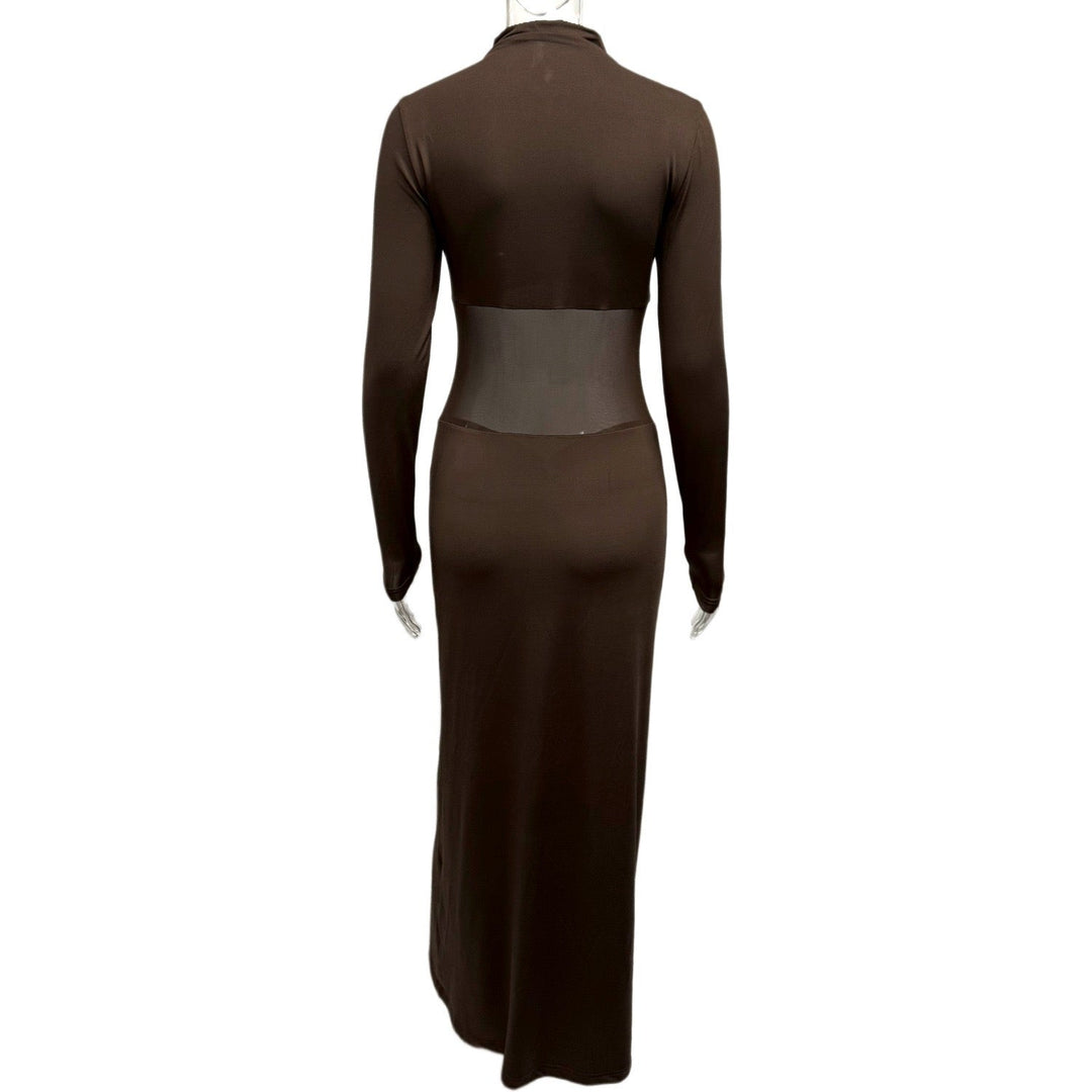 Chiffon and gathered maxi dress - Verena