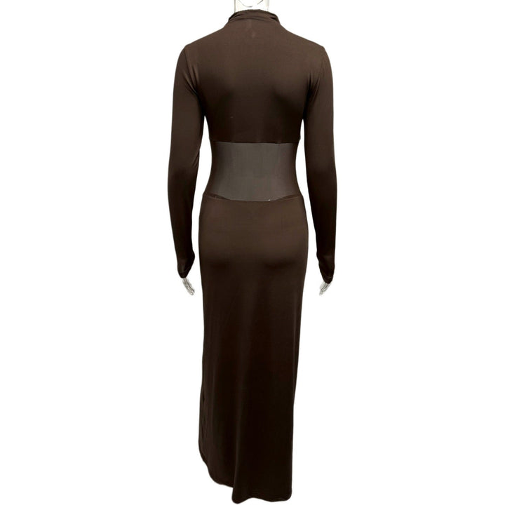 Chiffon and gathered maxi dress - Verena