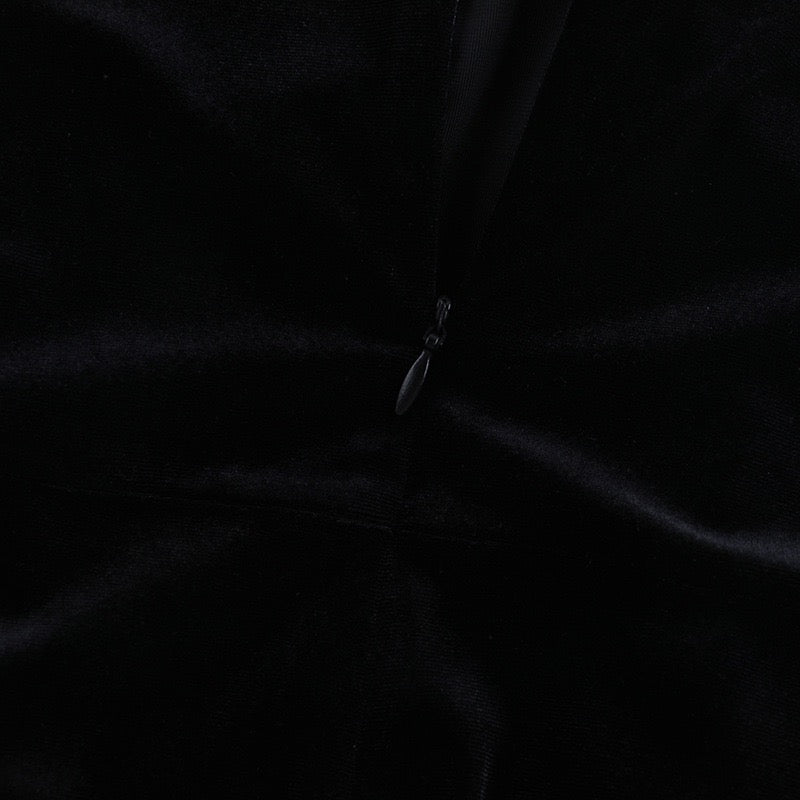 Strapless mini dress with velvet corset design and puffy balloon skirt - Lysana