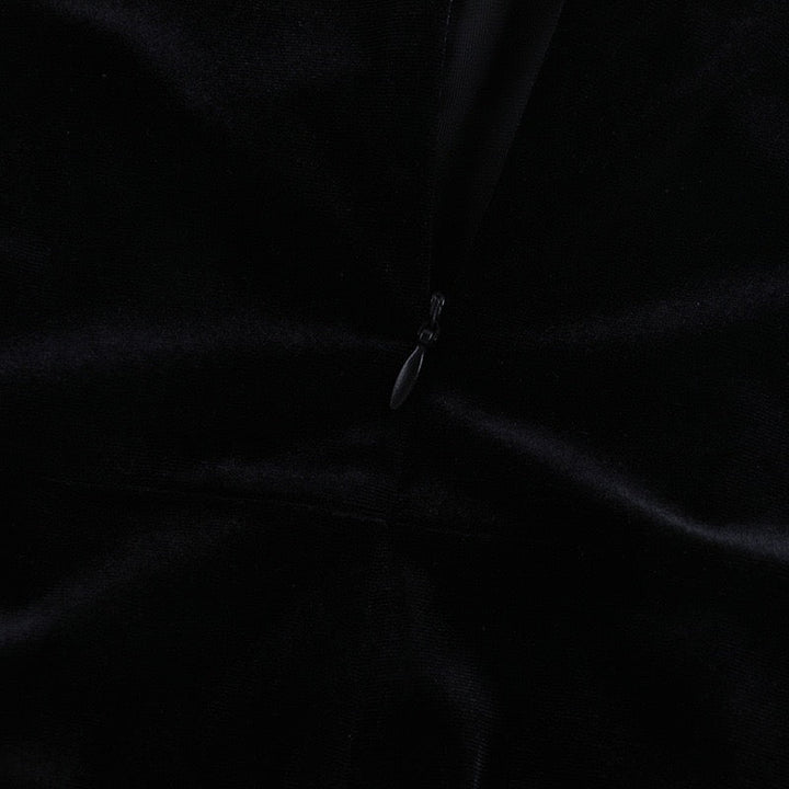 Strapless mini dress with velvet corset design and puffy balloon skirt - Lysana