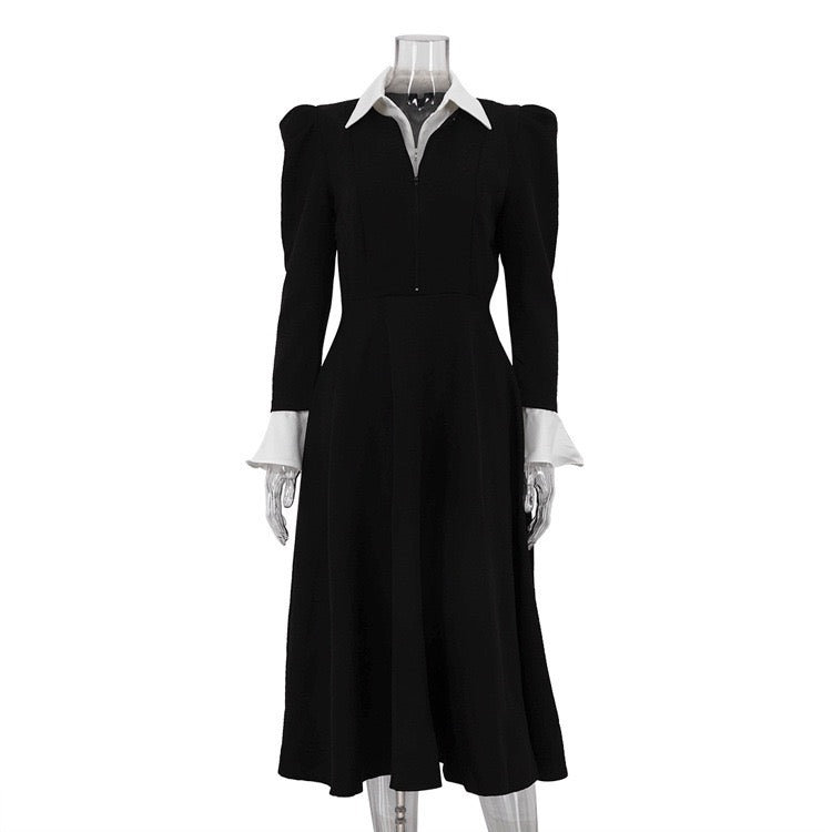 Tailored A-line midi dress - Hallie