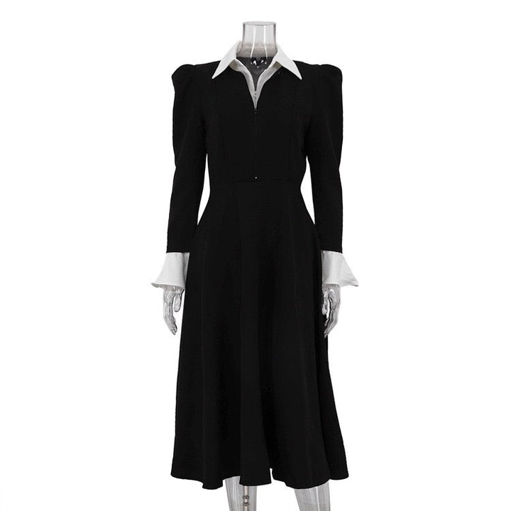 Tailored A-line midi dress - Hallie