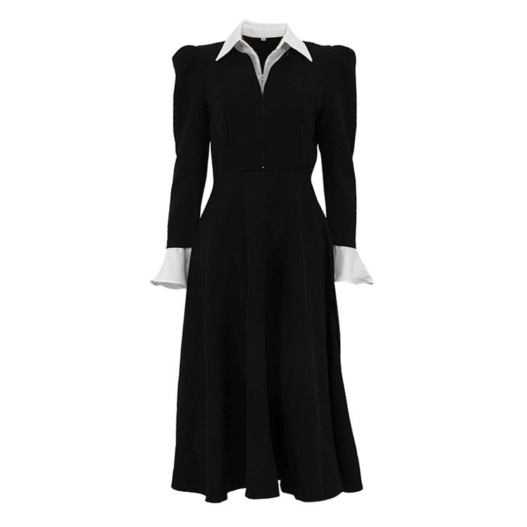 Tailored A-line midi dress - Hallie