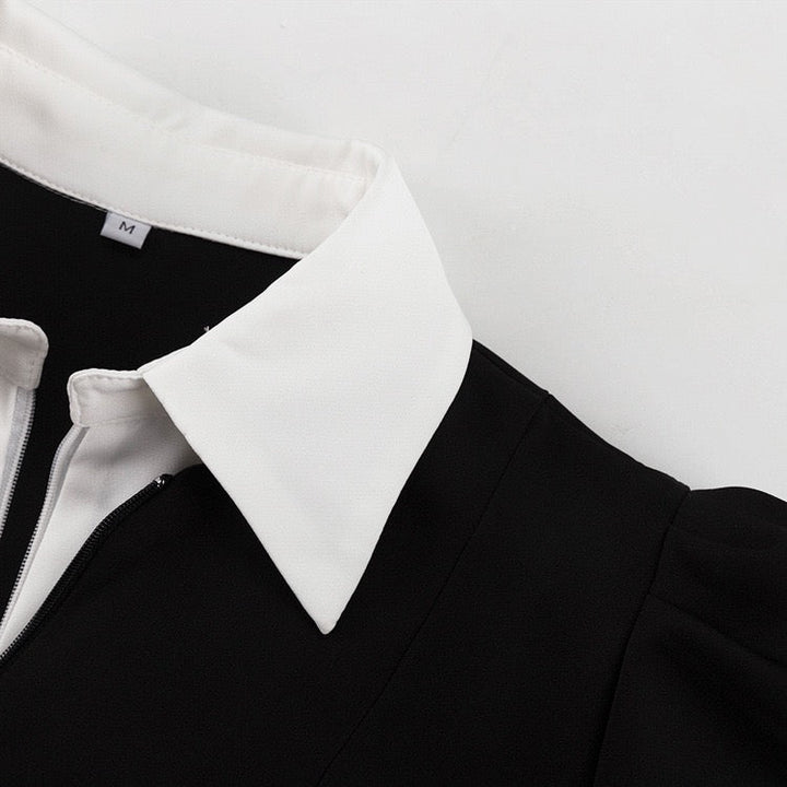 Tailored A-line midi dress - Hallie