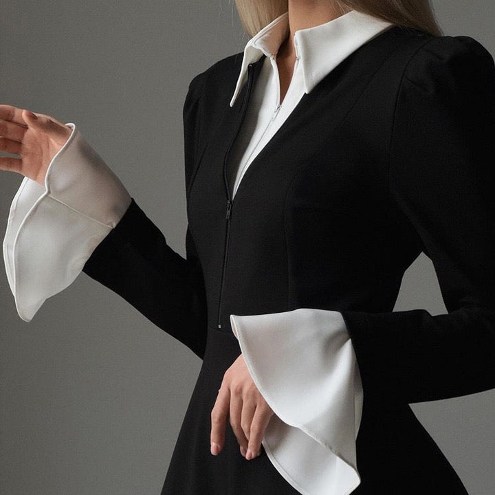 Tailored A-line midi dress - Hallie