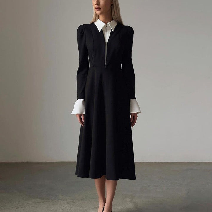 Tailored A-line midi dress - Hallie