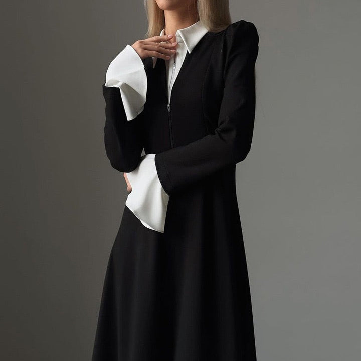 Tailored A-line midi dress - Hallie