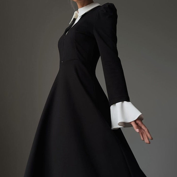 Tailored A-line midi dress - Hallie