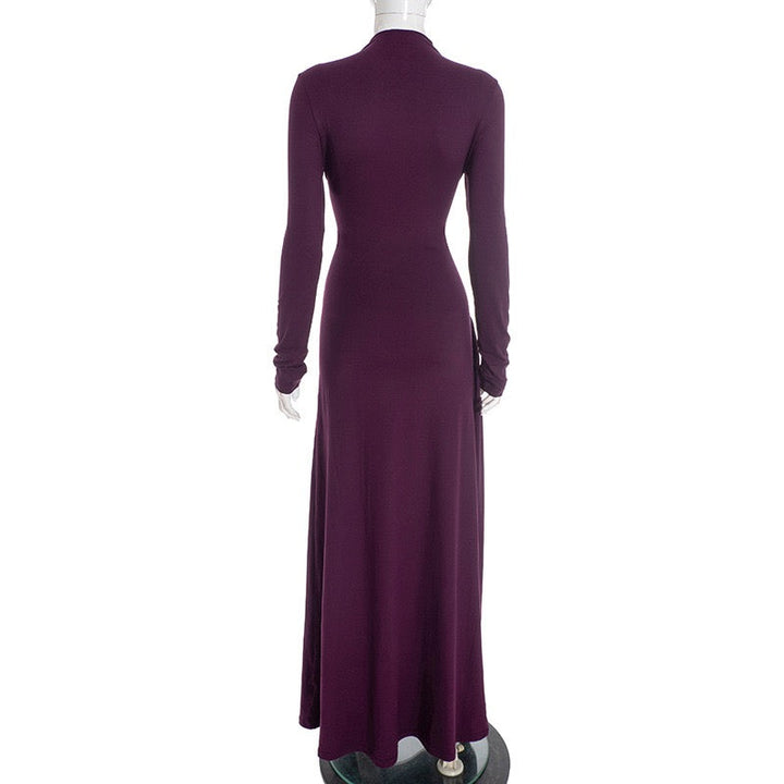 Maxi dress with gathered design and a train - Hillel