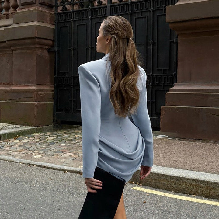 Tailored mini dress with pleats - DIN