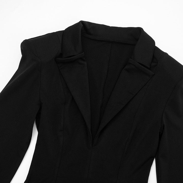 Tailored mini dress with pleats - DIN