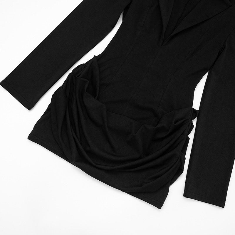 Tailored mini dress with pleats - DIN