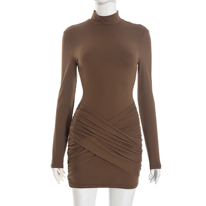 Mini dress with cross pleats - Velvet