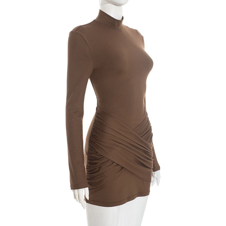 Mini dress with cross pleats - Velvet