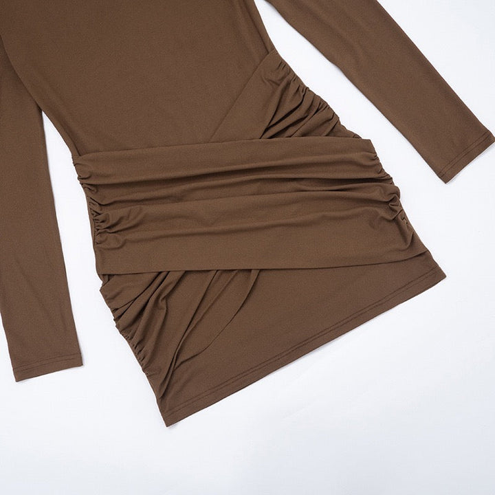 Mini dress with cross pleats - Velvet