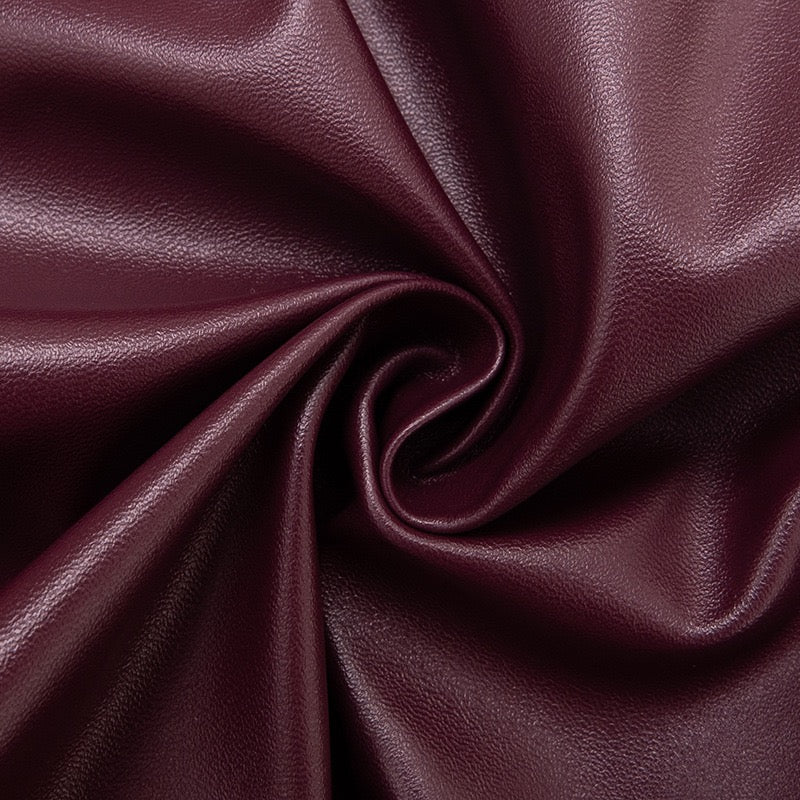 Faux leather strapless mini dress with asymmetrical design and pleats - Wiki