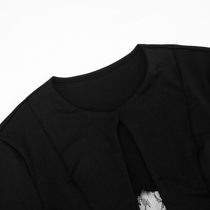 Mini dress with lace design and opening - Ori