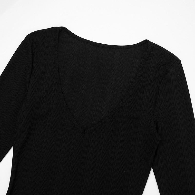 Maxi dress with bell sleeves and cross design - Neta