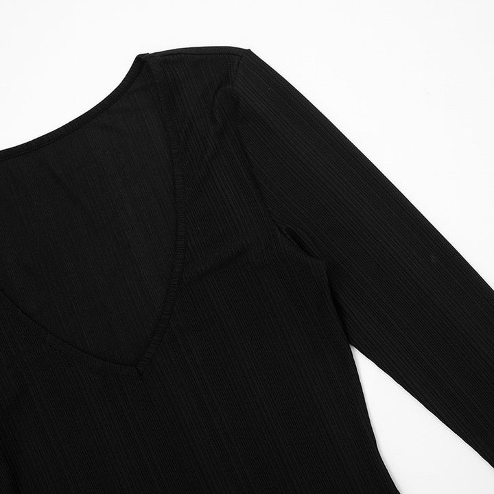 Maxi dress with bell sleeves and cross design - Neta