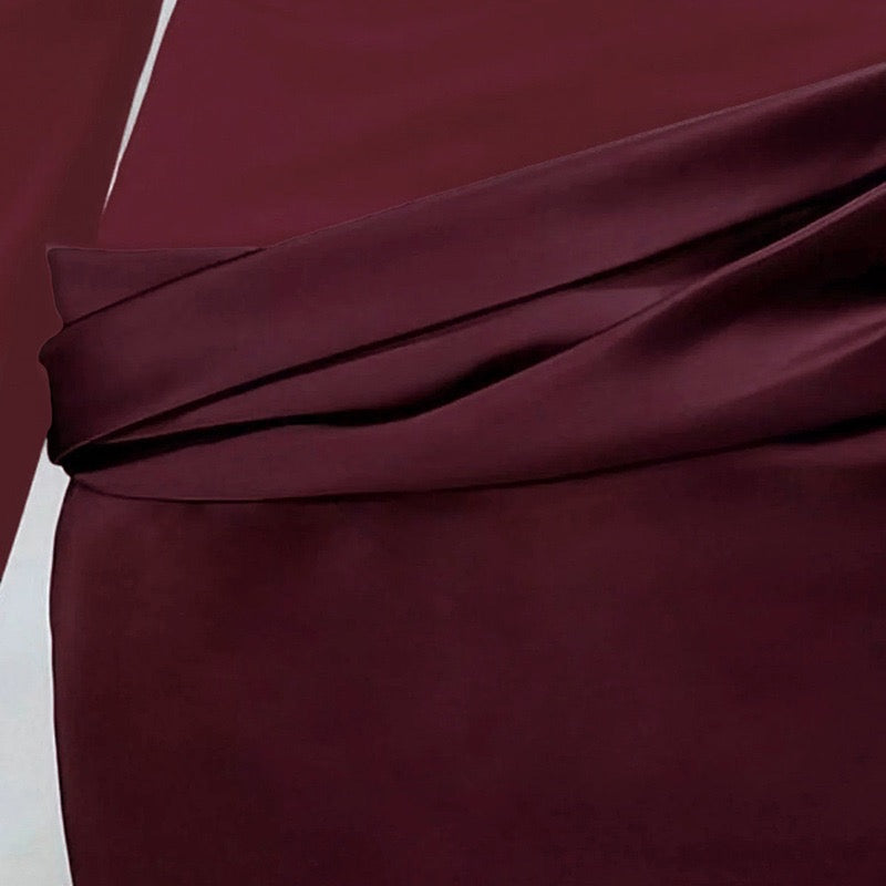 Maxi dress in satin design with turtleneck - Shiraz