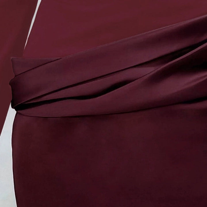 Maxi dress in satin design with turtleneck - Shiraz