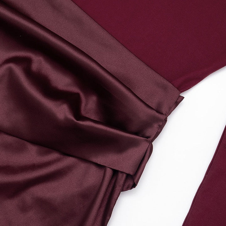 Maxi dress in satin design with turtleneck - Shiraz