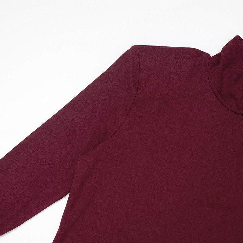 Maxi dress in satin design with turtleneck - Shiraz