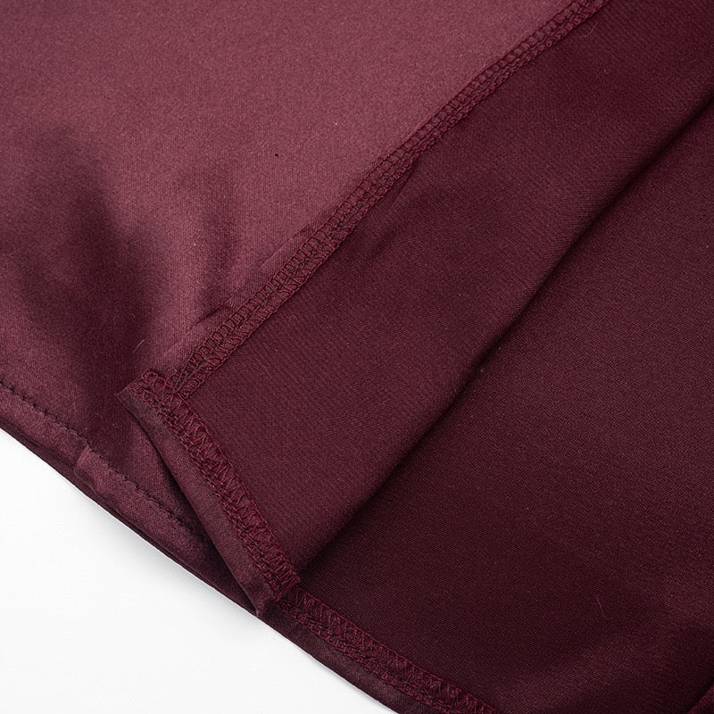 Maxi dress in satin design with turtleneck - Shiraz