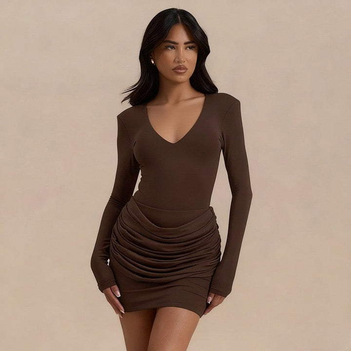 Pleated mini dress - Yariv