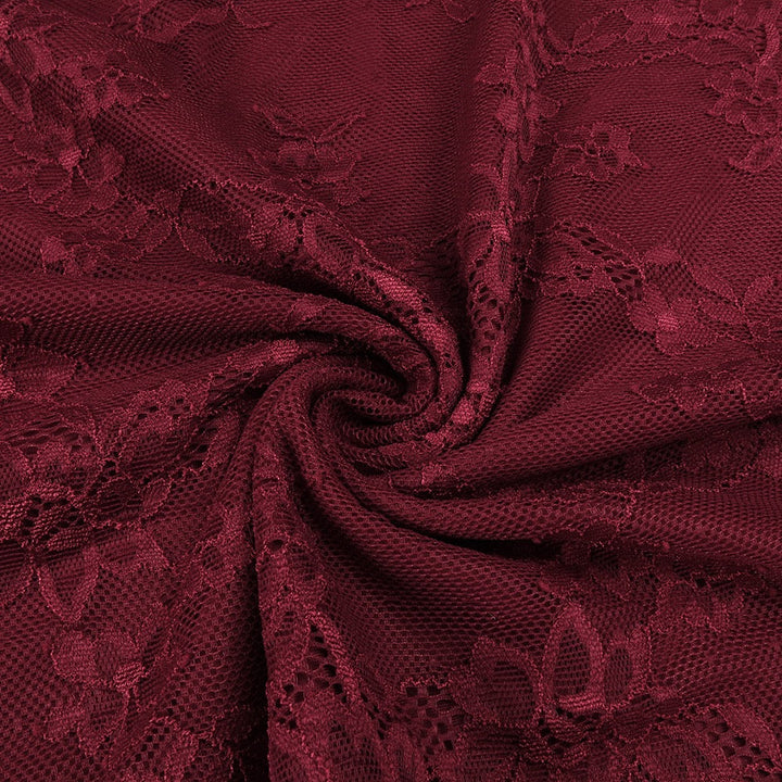 One-shoulder lace maxi dress with a corset and pleated design - ARGAMAN