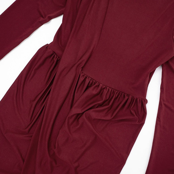 Maxi dress with gathers and slit design - Jackie