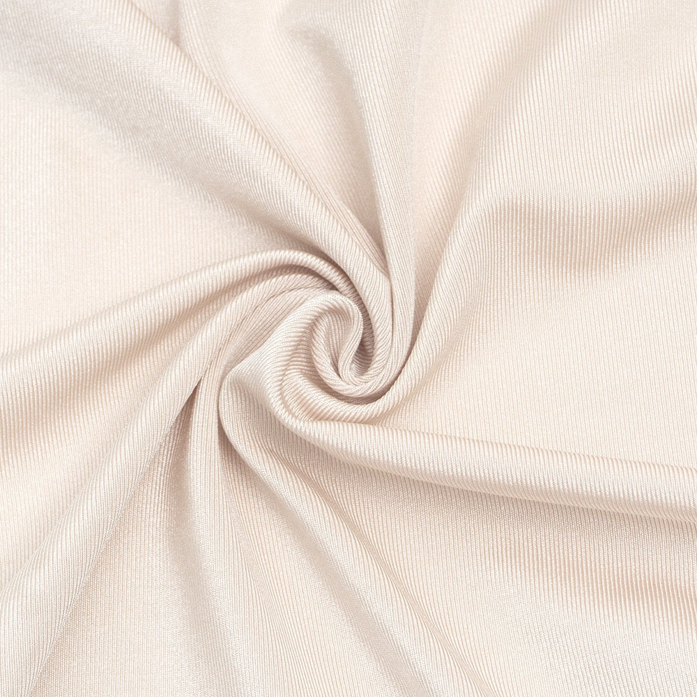 Maxi dress in shiny fabric with pleats and mesh design - Liyana