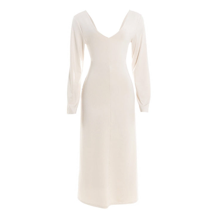 Maxi dress with open back and tie design - Galit