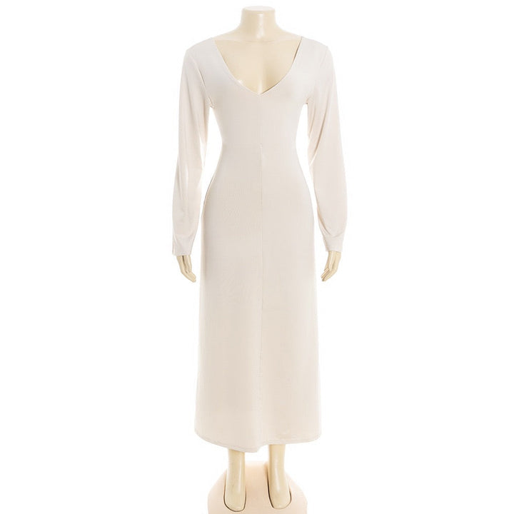 Maxi dress with open back and tie design - Galit