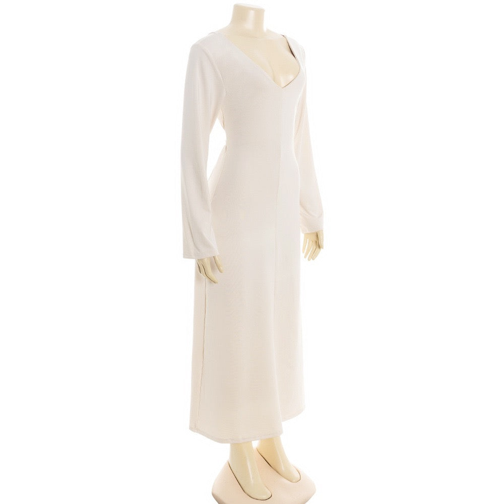 Maxi dress with open back and tie design - Galit