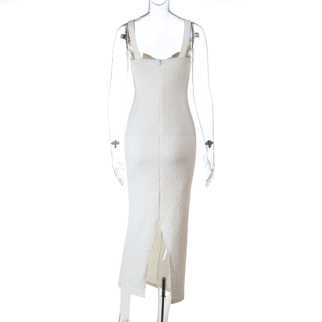 Floral-embroidered maxi dress – Nurit