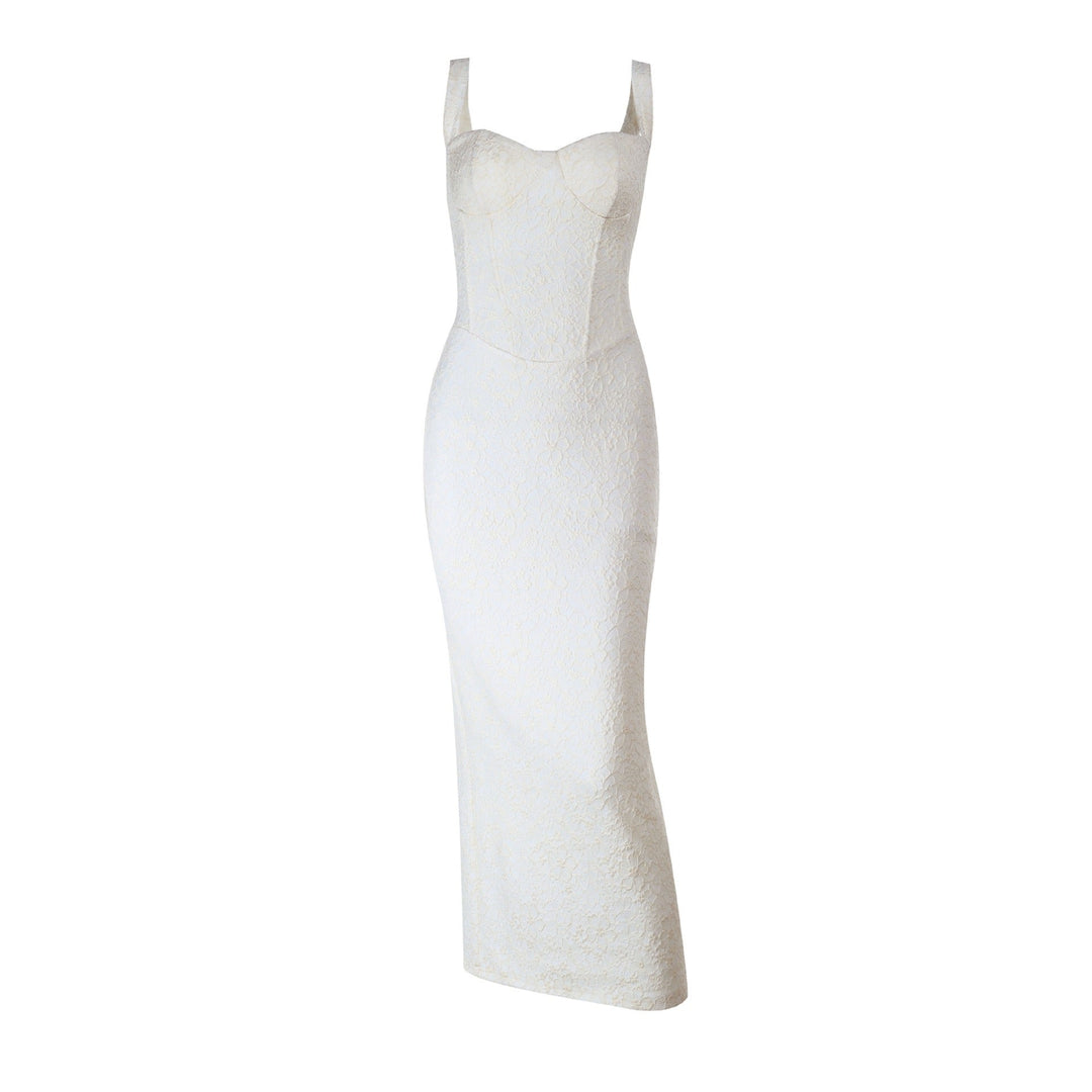 Floral-embroidered maxi dress – Nurit