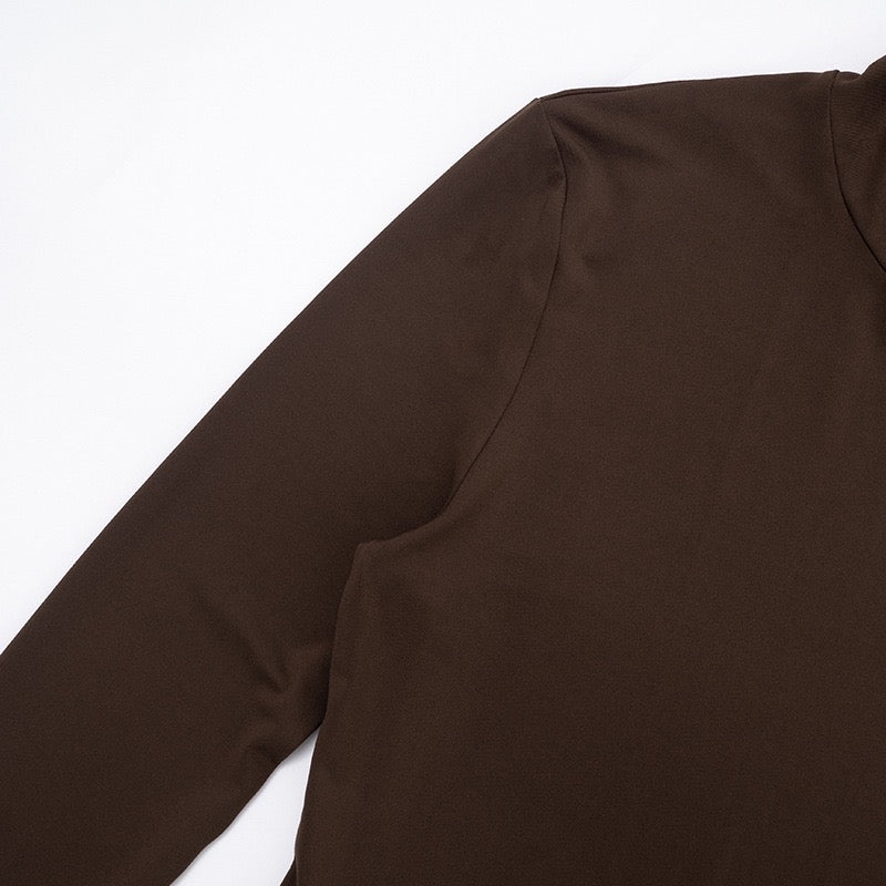 Maxi turtleneck dress with gathered design - Dalit