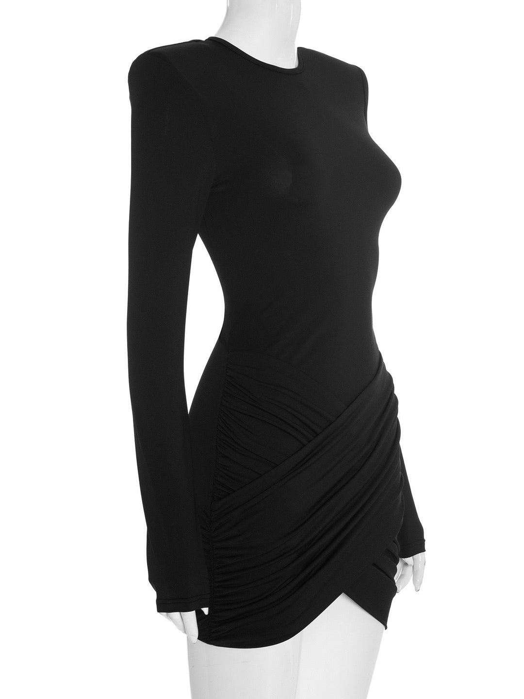 Cross Pleated Mini Dress - Jay Lin