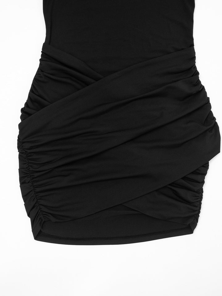 Cross Pleated Mini Dress - Jay Lin