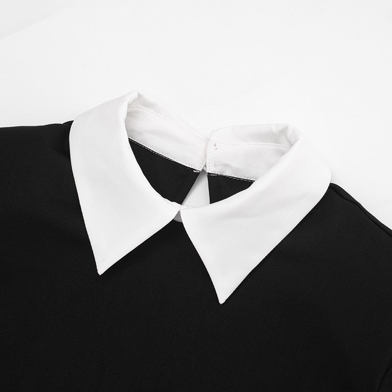 Tailored mini dress with a polo collar design - Tzlil