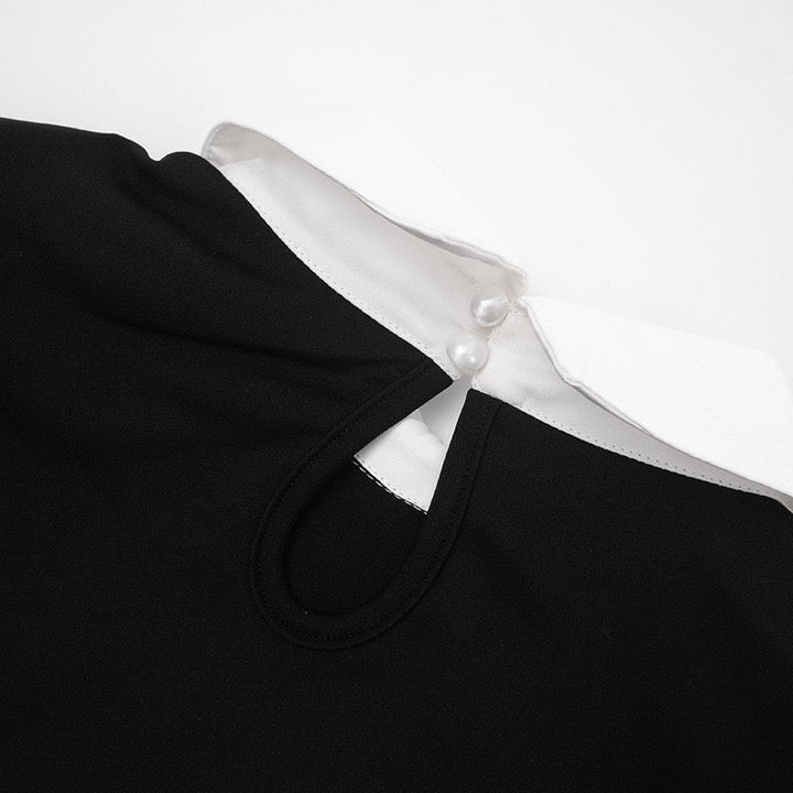 Tailored mini dress with a polo collar design - Tzlil